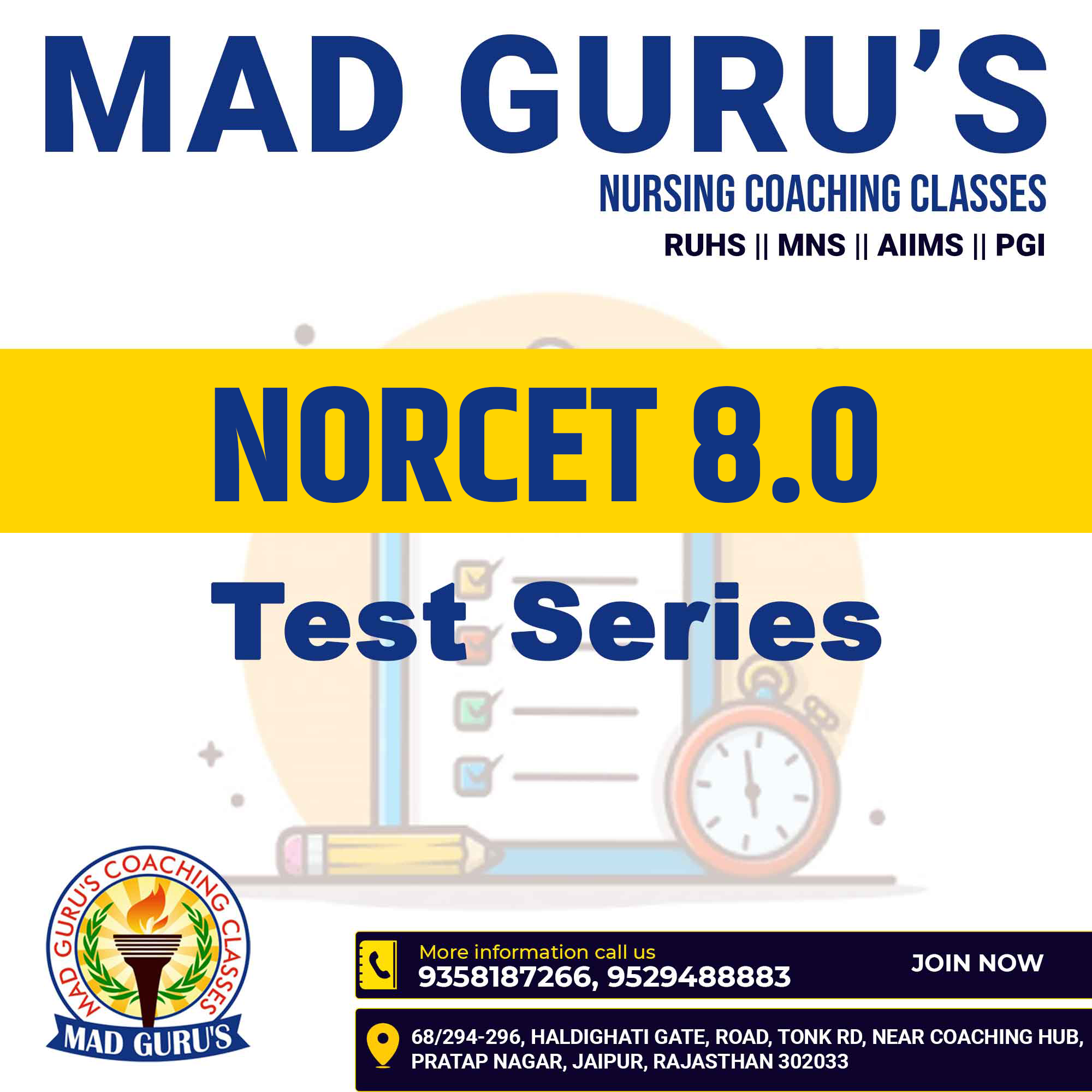 NORCET 8.0 Test Series 