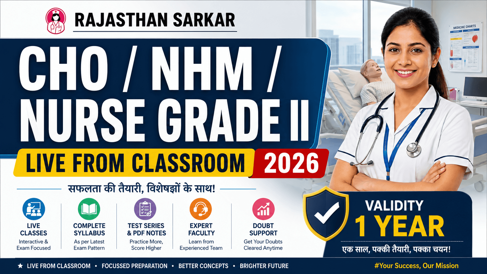 CHO / NHM / Nurse Grade II Live From Classroom 2026
